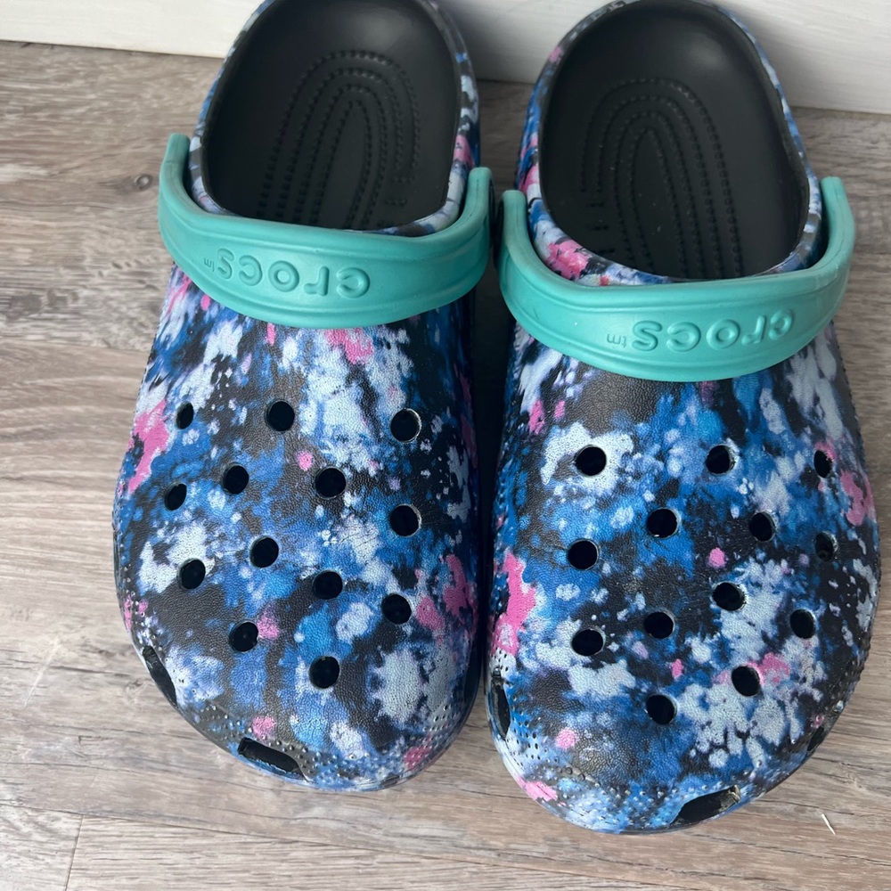 CROCS Blue and Pink Water Shoes with Ventilation Holes